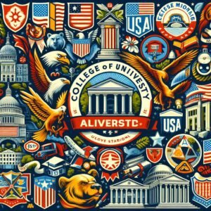 A collage of university logos representing various institutions in the USA.